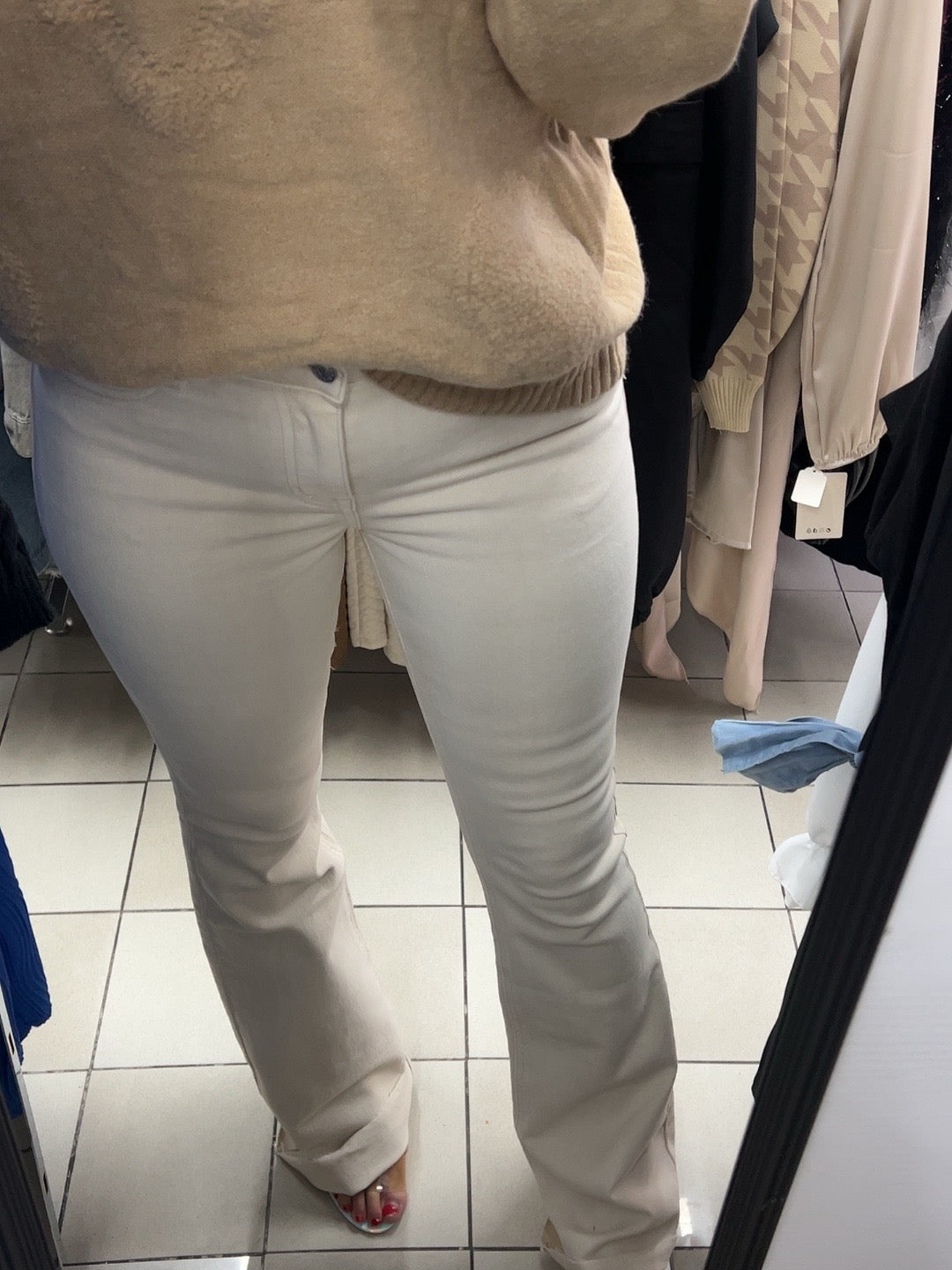 Jean beige claire bootcut