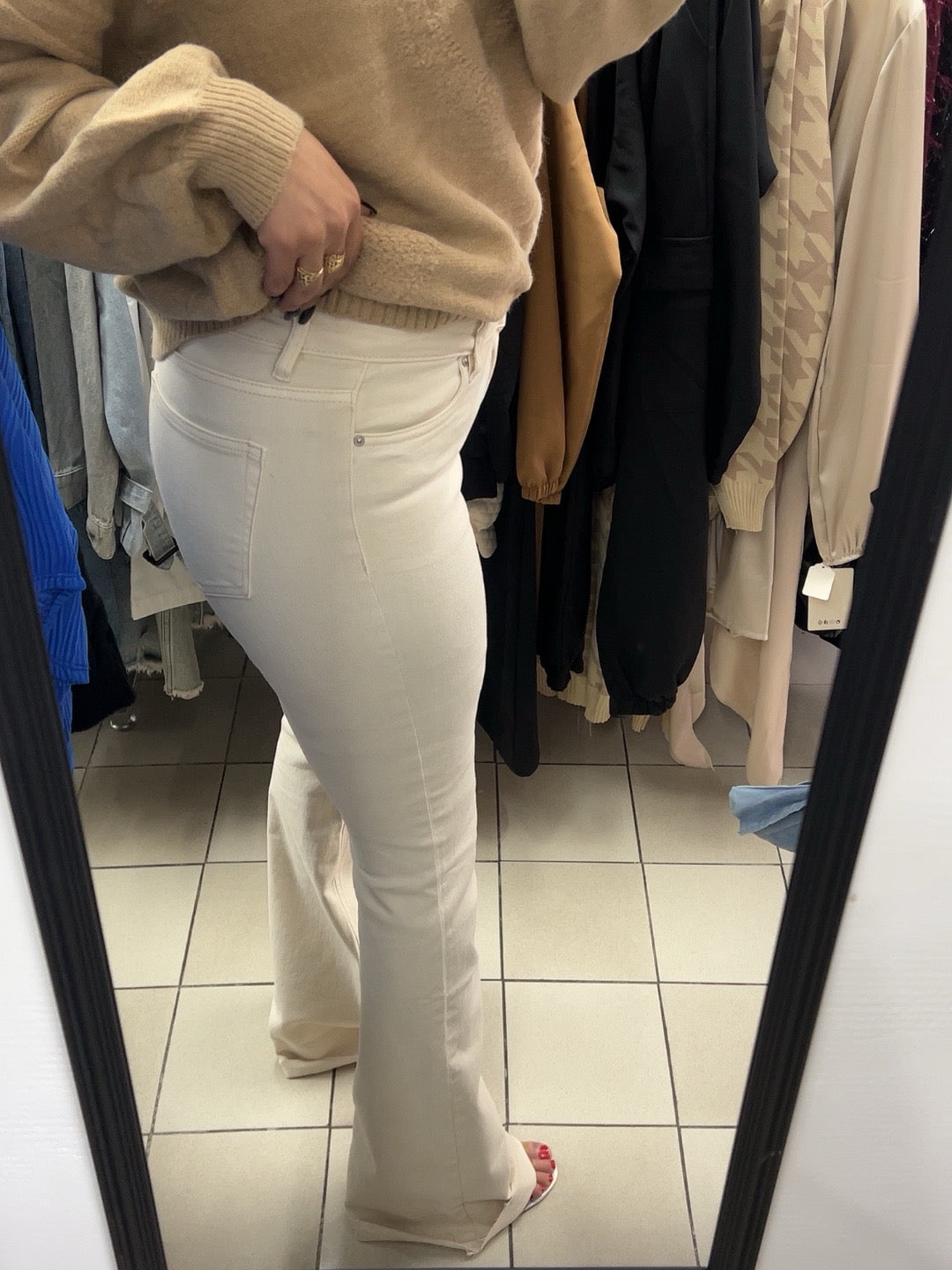 Jean beige claire bootcut