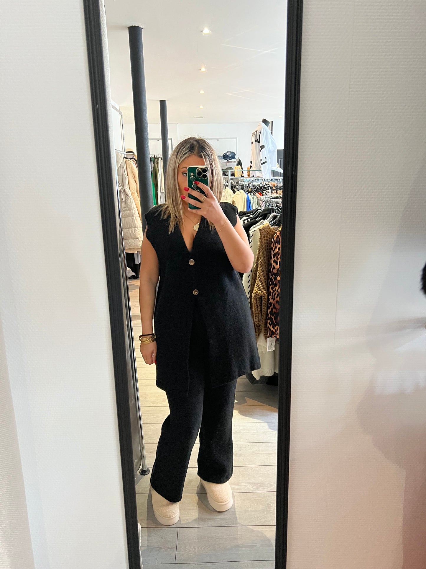 Ensemble en laine Alia noir