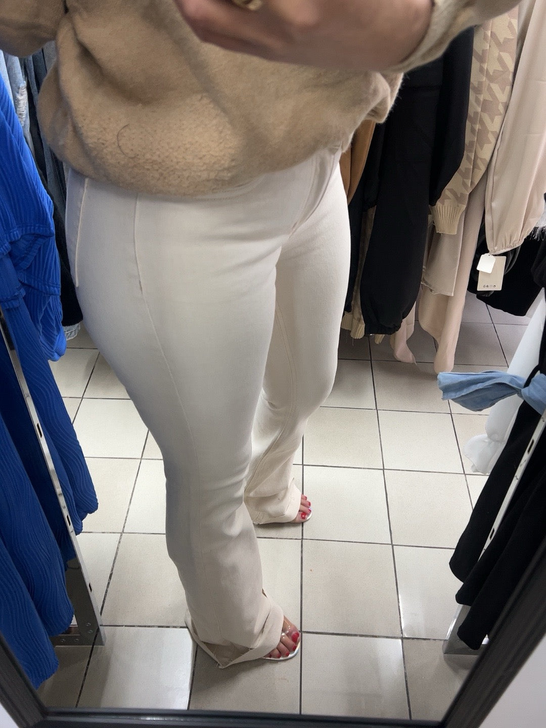 Jean beige claire bootcut