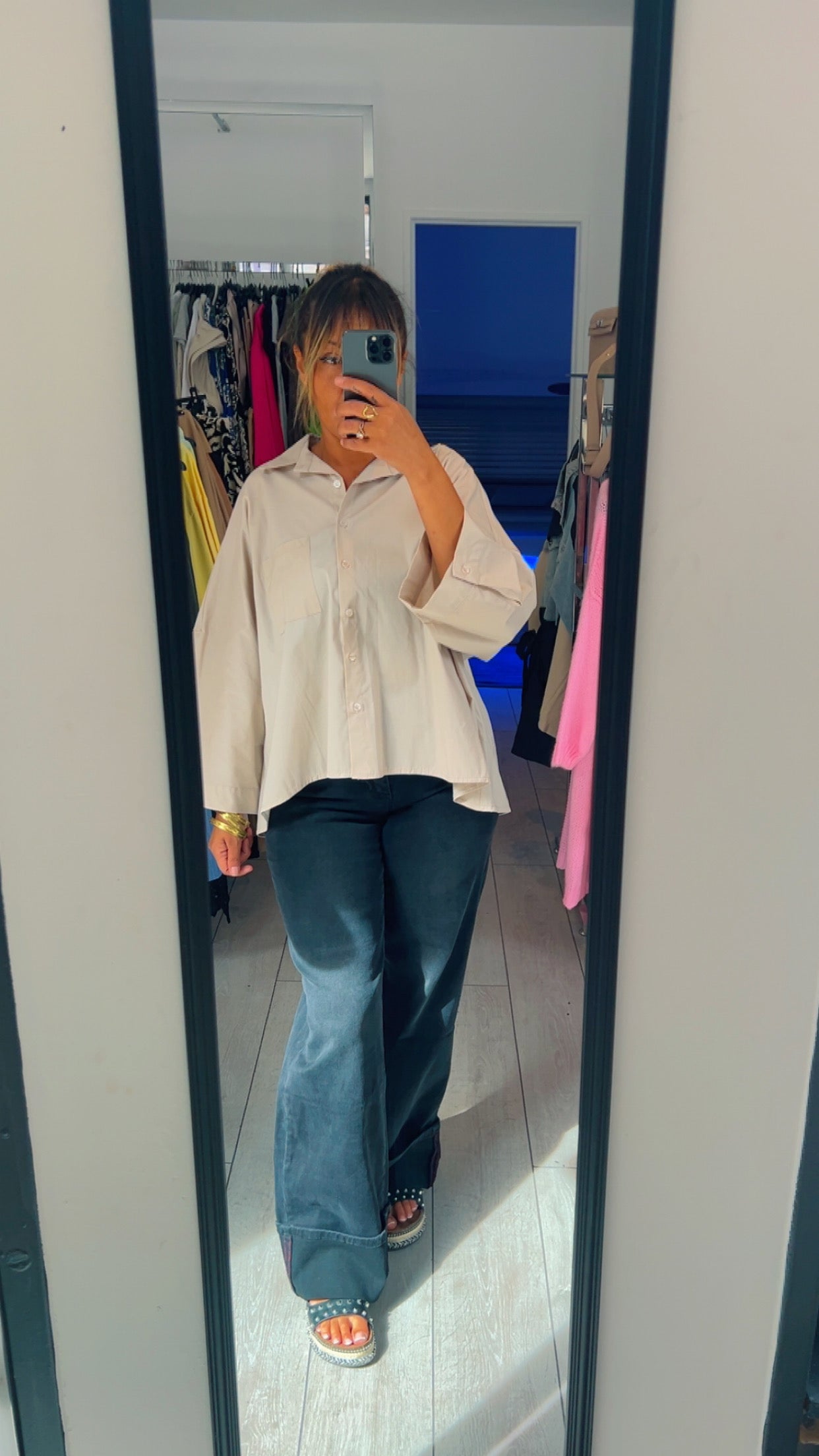 Chemise manches trois quart