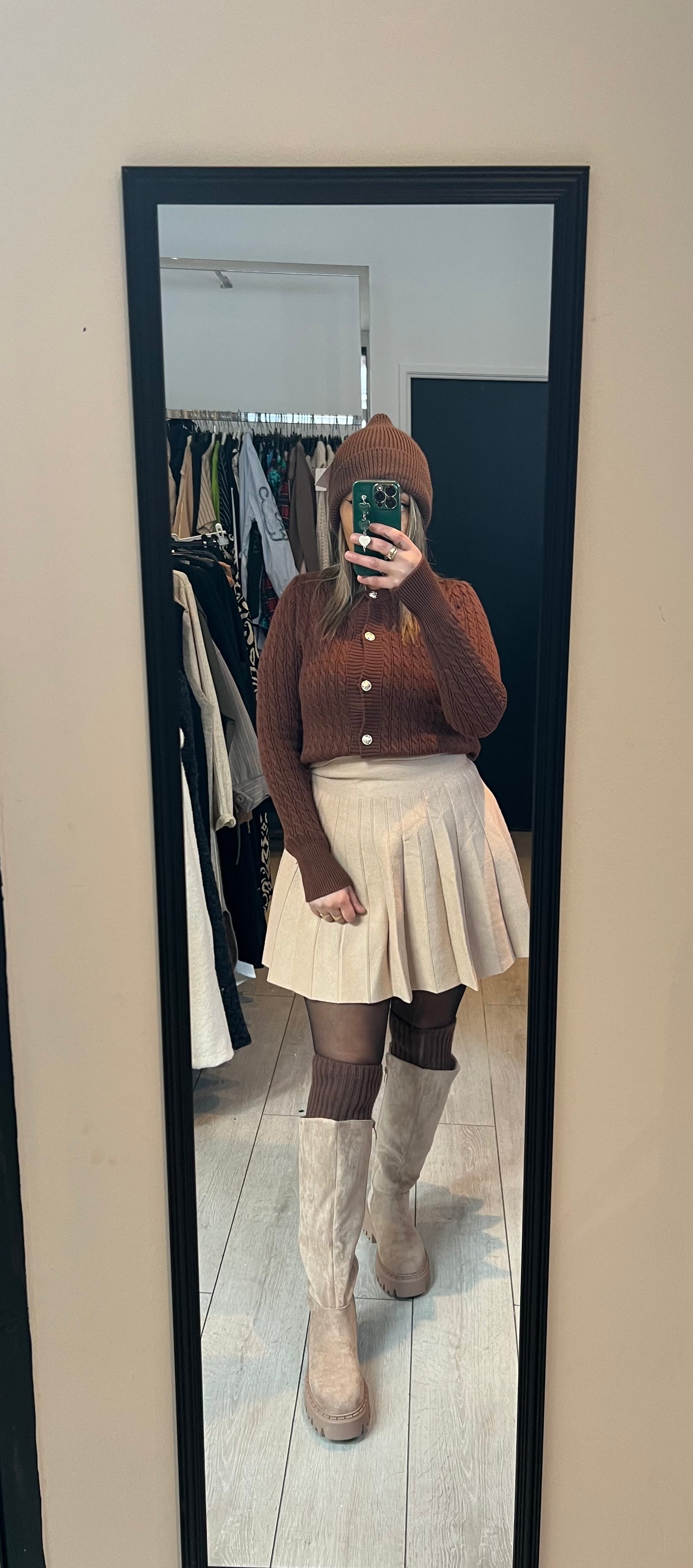 Gilet court chocolat