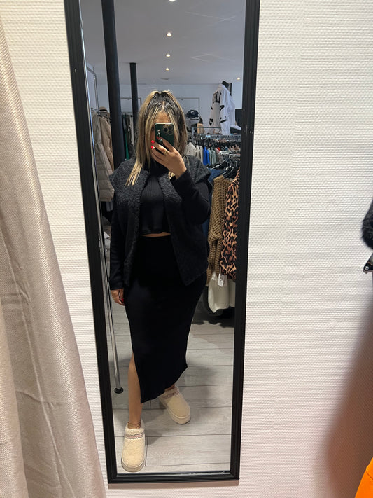 Ensemble pull jupe black