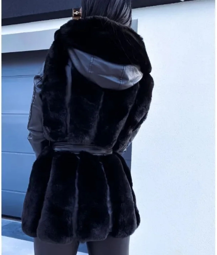 Veste fourrure sans manches