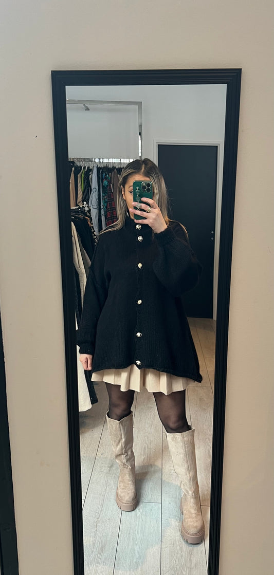 Gilet long bouton officier
