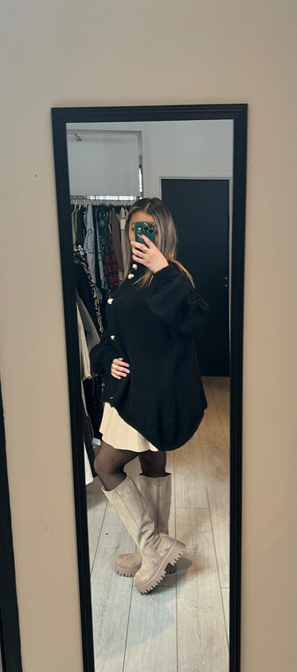 Gilet long bouton officier