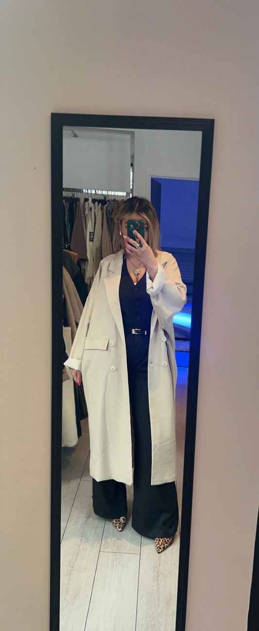 long blazer beige