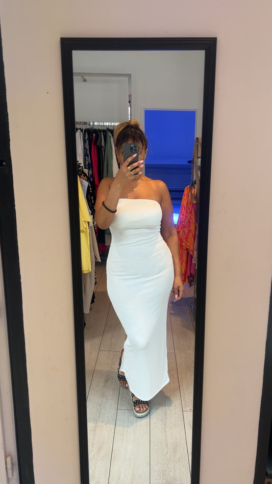 Robe bustier blanche